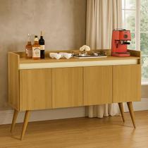 Aparador Buffet Pés Palito Sala 4 Portas Luxo Prime - Várias Cores - MJM Casa dos Móveis