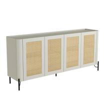 Aparador Buffet Porta Sextavada 180cm Pés Metal 100% MDF