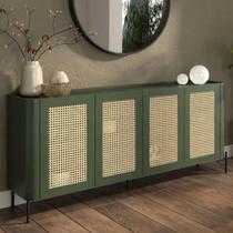 Aparador Buffet Porta Sextavada 180cm Pés Metal 100% MDF