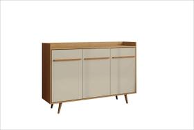 Aparador Buffet Quartzo 3 Portas 2 Prateleiras Cinamomo Off White Bechara Aparador Buffet Quartzo 3 Portas 2 Prateleiras Cinamomo Off White Bechara