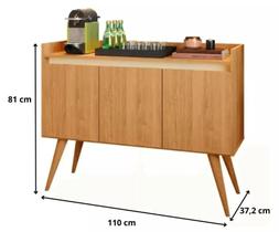 Aparador Buffet Retrô 3 Portas Gold Primus Cores Aparador Buffet Retrô 3 Portas Gold Primus Cores