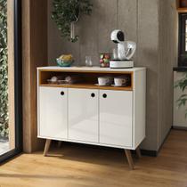 Aparador Buffet Retrô Cantinho Do Café Paris 3 Portas Com Pés De PVC - Cores Diversas K7