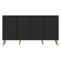 Aparador Buffet Retrô Multimóveis 4 Portas Preto/natural Aparador Buffet Retrô Multimóveis 4 Portas Preto/natural