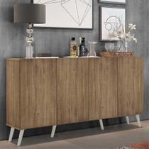 Aparador Buffet Retrô Multimóveis 4 Portas Rustic/branco Aparador Buffet Retrô Multimóveis 4 Portas Rustic/branco