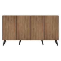 Aparador Buffet Retrô Multimóveis 4 Portas Rustic/preto Aparador Buffet Retrô Multimóveis 4 Portas Rustic/preto