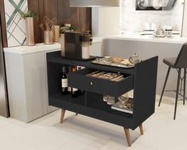 Aparador Buffet Retrô Pés Palito e divisor de ambientes Chatô JB 4064 cor Preto - Comprar Moveis Em Casa Aparador Buffet Retrô Pés Palito e divisor de ambientes Chatô JB 4064 cor Preto - Comprar Moveis Em Casa