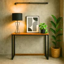 Aparador Buffet Retrô Sem Portas Wood Preto Estilo Industrial Ferro Madeira Maciça Imbuia Aparador Buffet Retrô Sem Portas Wood Preto Estilo Industrial Ferro Madeira Maciça Imbuia