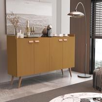 Aparador Buffet Retrô Zeus 4 Portas Pés Palito MDF, Armário Bar Cantinho do Café Vintage, Móvel Orga Aparador Buffet Retrô Zeus 4 Portas Pés Palito MDF, Armário Bar Cantinho do Café Vintage, Móvel Orga