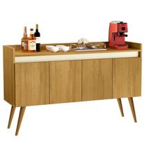 Aparador Buffet Sala 4 Portas Luxo Pés Palito Prime - Várias Cores - MJM Casa dos Móveis