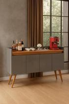 Aparador Buffet Sala 4 Portas Luxo Pés Palito Prime - Várias Cores - MJM Casa dos Móveis