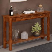 Aparador Buffet Sala De Estar 01 Gaveta 145cm W02 New Rústico Madeira Maciça Imbuia - Lyam Decor