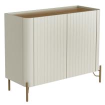 Aparador Buffet Sala de Jantar 2 Portas Brise Pés Industrial Dourado Naim I03 Luna Louro - Lyam Aparador Buffet Sala de Jantar 2 Portas Brise Pés Industrial Dourado Naim I03 Luna Louro - Lyam