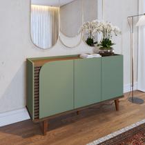 Aparador Buffet Sala de Jantar 3 Portas Ewa 136cm Verde Pistache/Amêndoa C04 - D'Rossi Aparador Buffet Sala de Jantar 3 Portas Ewa 136cm Verde Pistache/Amêndoa C04 - D'Rossi