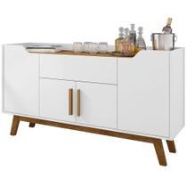 Aparador Buffet Sala de Jantar com 04 Portas 01 Gaveta Future B02 Branco Cinamomo - Lyam Decor