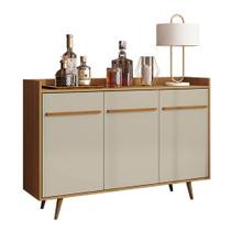 Aparador Buffet Sala de Jantar Retrô Moscou Cinamomo Off White - Lyam Decor Aparador Buffet Sala de Jantar Retrô Moscou Cinamomo Off White - Lyam Decor