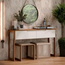 Aparador Buffet Sala Flow Eros 2 Portas com Pés de Madeira OffWhite - Rede Móveis