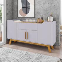 Aparador Buffet Sala Future 4 Portas 1 Gaveta Off-white/cinamomo