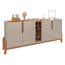 Aparador Buffet Sala Lizz 190cm com Pés de Madeira Maciça - Casa D