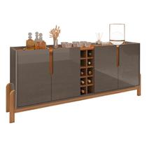 Aparador Buffet Sala Lizz 190cm com Pés de Madeira Maciça - Casa D