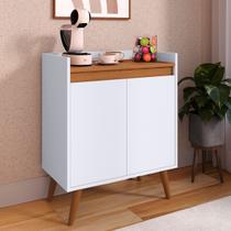 Aparador Buffet Sala Retrô Cantinho Café Hall De Entrada 2 Portas Vitoria Cor Branco / Freijó Aparador Buffet Sala Retrô Cantinho Café Hall De Entrada 2 Portas Vitoria Cor Branco / Freijó