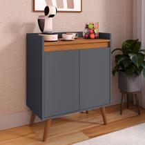 Aparador Buffet Sala Retrô Cantinho Café Hall De Entrada 2 Portas Vitoria Cor Cinza / Freijó Aparador Buffet Sala Retrô Cantinho Café Hall De Entrada 2 Portas Vitoria Cor Cinza / Freijó