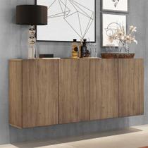 Aparador Buffet Suspenso Multimóveis Veneza 4 Portas FG3594 Rustic