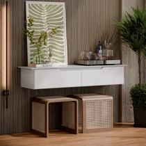 Aparador Buffet Suspenso Sala Flow Eros 2 Portas Branco - Rede Móveis