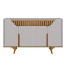 Aparador Buffet Tâmisa 4 Portas Ripado Em MDF Off White Cinamomo 2076645 Bechara