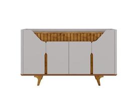 Aparador Buffet Tâmisa Off White/Naturalle - Bechara Móveis