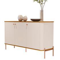 Aparador Buffet Tucupí Sala com 3 Portas e Pés de Metal Aparador Buffet Tucupí Sala com 3 Portas e Pés de Metal