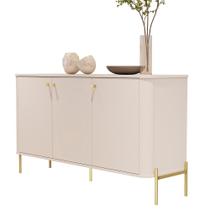 Aparador Buffet Tucupí Sala com 3 Portas e Pés de Metal Aparador Buffet Tucupí Sala com 3 Portas e Pés de Metal