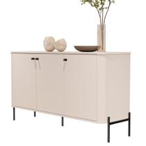 Aparador Buffet Tucupí Sala com 3 Portas e Pés de Metal Aparador Buffet Tucupí Sala com 3 Portas e Pés de Metal