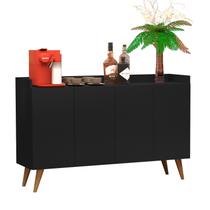 Aparador Buffet VENEZA Retrô Pés Palito 4 Portas Preto ENVIA SOMENTE 01 UN Aparador Buffet VENEZA Retrô Pés Palito 4 Portas Preto ENVIA SOMENTE 01 UN