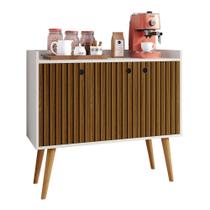Aparador Buffet Wood Prime 3 Portas Cantinho Café Prateleira Organizadora Pés Palito Decoração Retrô - Off WhiteRipado Nature - RPM Móveis Aparador Buffet Wood Prime 3 Portas Cantinho Café Prateleira Organizadora Pés Palito Decoração Retrô - Off WhiteRipado Nature - RPM Móveis
