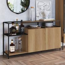Aparador Buffet York Estilo Industrial 135cm 02 Portas Artesano