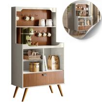 Aparador Cantinho café barzinho Rubi Organizador Off White Aparador Cantinho café barzinho Rubi Organizador Off White