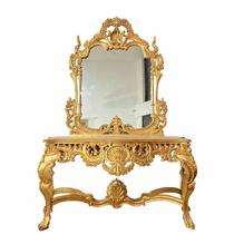 Aparador Clássico Dourado + Espelho - Prime Home Decor