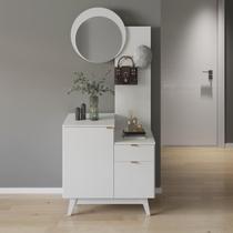 Aparador com Espelho 80cm 2 Portas e 1 Gaveta Flex Retrô Multimóveis CR50222 Aparador com Espelho 80cm 2 Portas e 1 Gaveta Flex Retrô Multimóveis CR50222