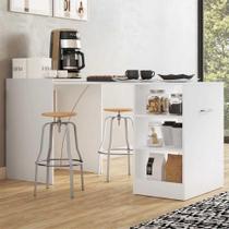 Aparador Com Mesa Dobrável Cantinho do Café Ibiza Branco