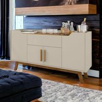 Aparador com Portas Future Off White e Cinamomo Bechara