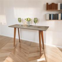 Aparador com Vidro 120x40cm Slim Marrom/Fendi Aparador com Vidro 120x40cm Slim Marrom/Fendi