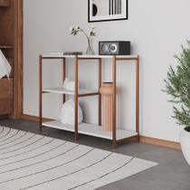 Aparador Console Industrial Artesania 95cm para Sala Hall Entrada Corredor Decoração- Cobre/branco Aparador Console Industrial Artesania 95cm para Sala Hall Entrada Corredor Decoração- Cobre/branco