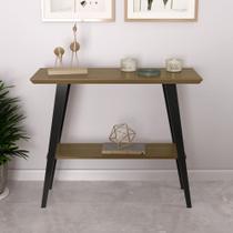 Aparador Davi 90x30 Tampo MDF 30mm pé em Madeira - PRETO FEIJÓ Aparador Davi 90x30 Tampo MDF 30mm pé em Madeira - PRETO FEIJÓ