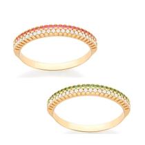 Aparador de aliança anel banhado ouro 3x 24k 18k e 22k rommanel cravejada zircônias 513084 513085 Aparador de aliança anel banhado ouro 3x 24k 18k e 22k rommanel cravejada zircônias 513084 513085