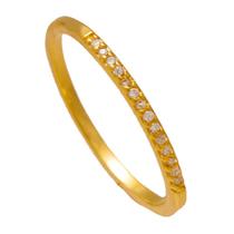 Aparador de Aliança Fino Softjoias Zircônia Banhado Ouro 18K