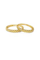 Aparador de Aliança Ouro 18k com Detalhe em Rhodium - 3.85 Cor:AmareloTamanho:32