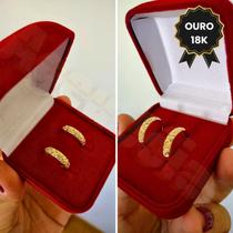 Aparador de Aliança Ouro 18k Meia Aliança Casamento Noivado Anel de Ouro Feminino