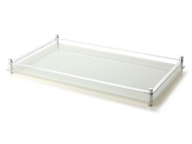 Aparador de Bancada Branco Perolizado Suporte Bebidas Forma Aparador de Bancada Branco Perolizado Suporte Bebidas Forma