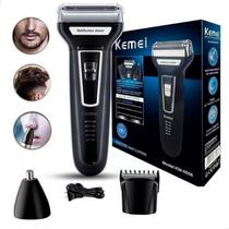 Aparador de Barba e Pelos Barbeador 3 em 1 Recarregável Bivolt