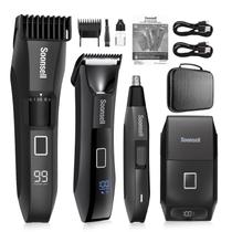 Aparador de Barba Soonsell Kit de Cuidados 4 em 1 à Prova d'Água